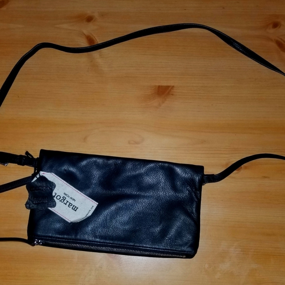 EUC Margot black leather crossbody bag